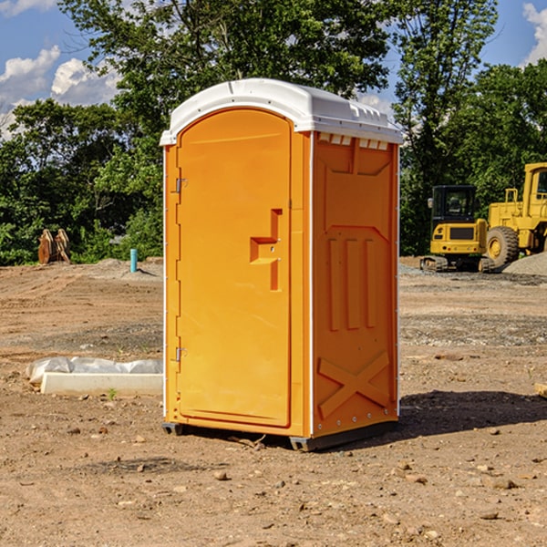 how often are the portable toilets cleaned and serviced during a rental period in Cumberland IA